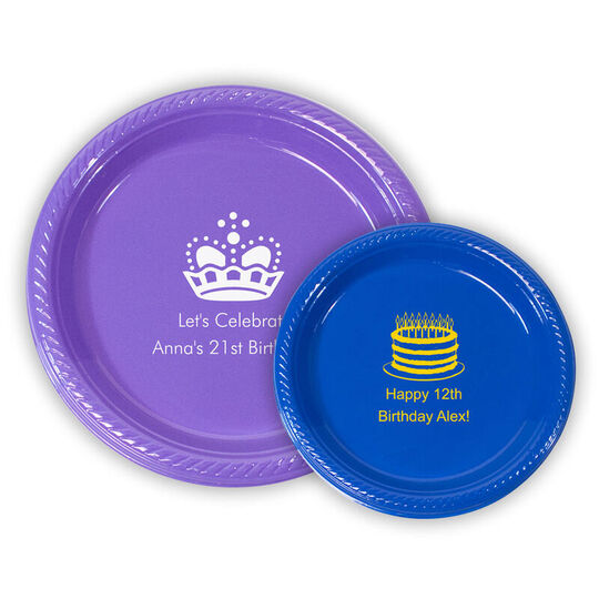 Design Your Own Birthday Plastic Plates